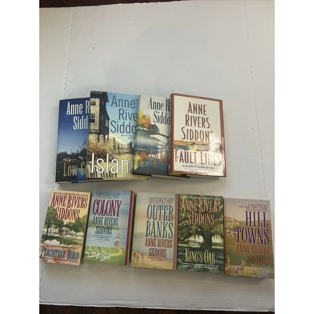 ANNE RIVERS SIDDONS. Lot of 9 Paperback  Novels. 1987-2003. V. Good Condition